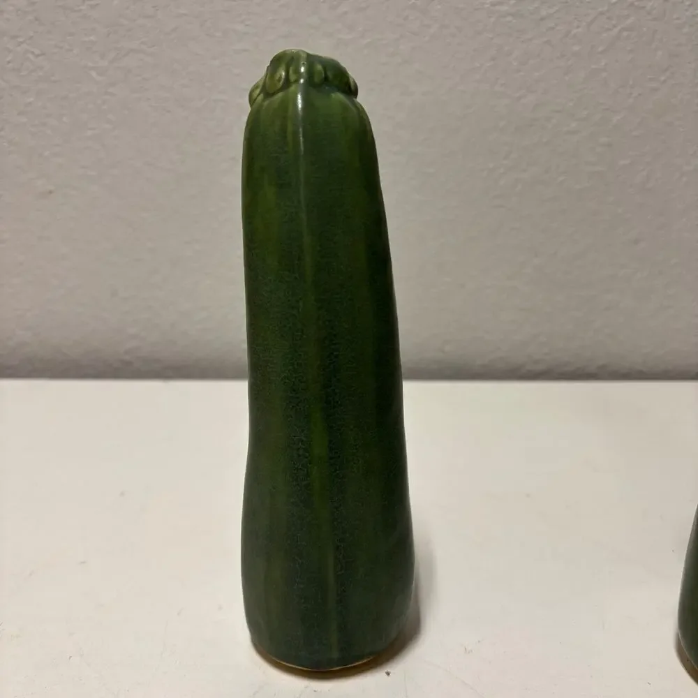 Vtg Patricia Garrett Zucchini Courgette Squash Pottery Vase 8